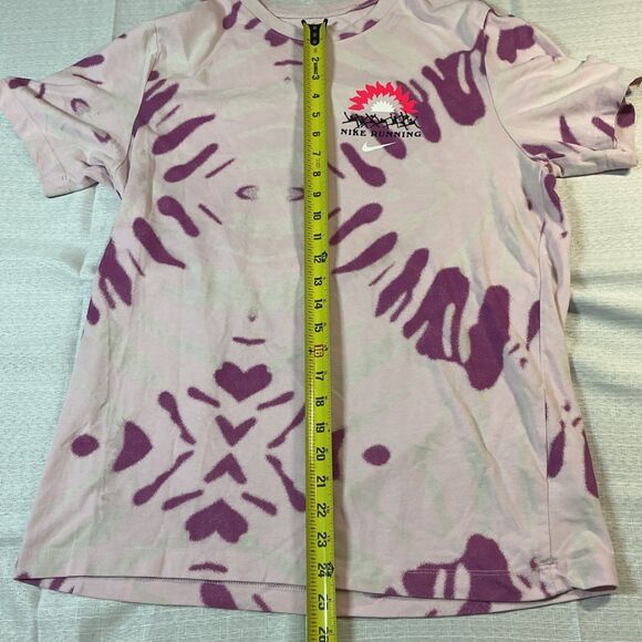 Nike Running Festival Dri-FIT Tie Dye Pink Purple Short Sleeve T-Shirt M - Picture 4 of 7